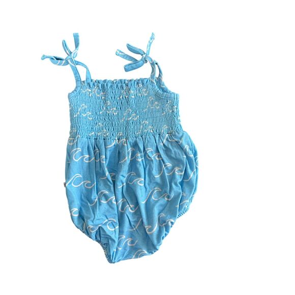 Birdie Bean Cove Smocked Bubble Romper 6-12 Months VGUC - Picture 3 of 3